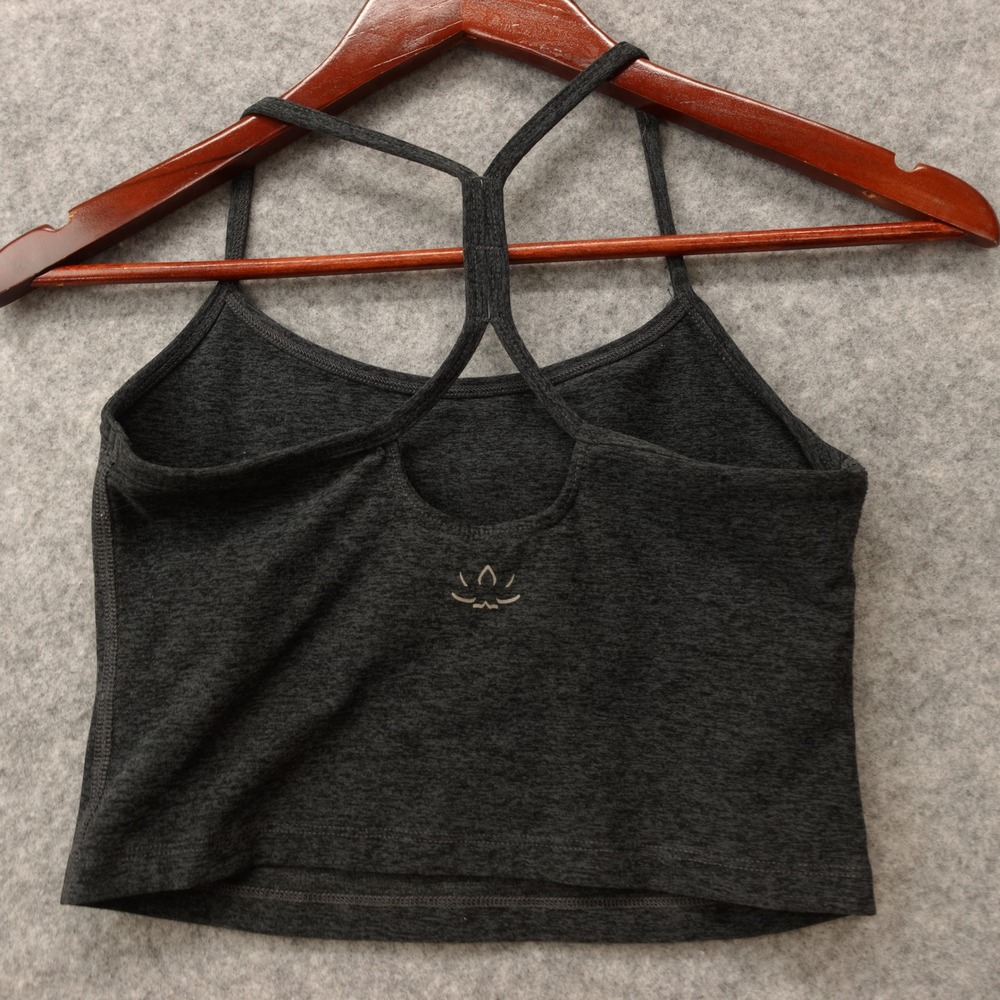 Beyond Yoga Womens Tank Top SMALL Charcoal Y2K Crop Slim Racerback USA - Picture 2 of 10